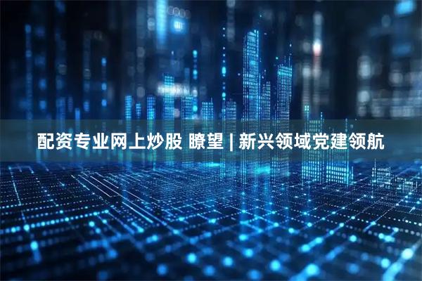 配资专业网上炒股 瞭望 | 新兴领域党建领航